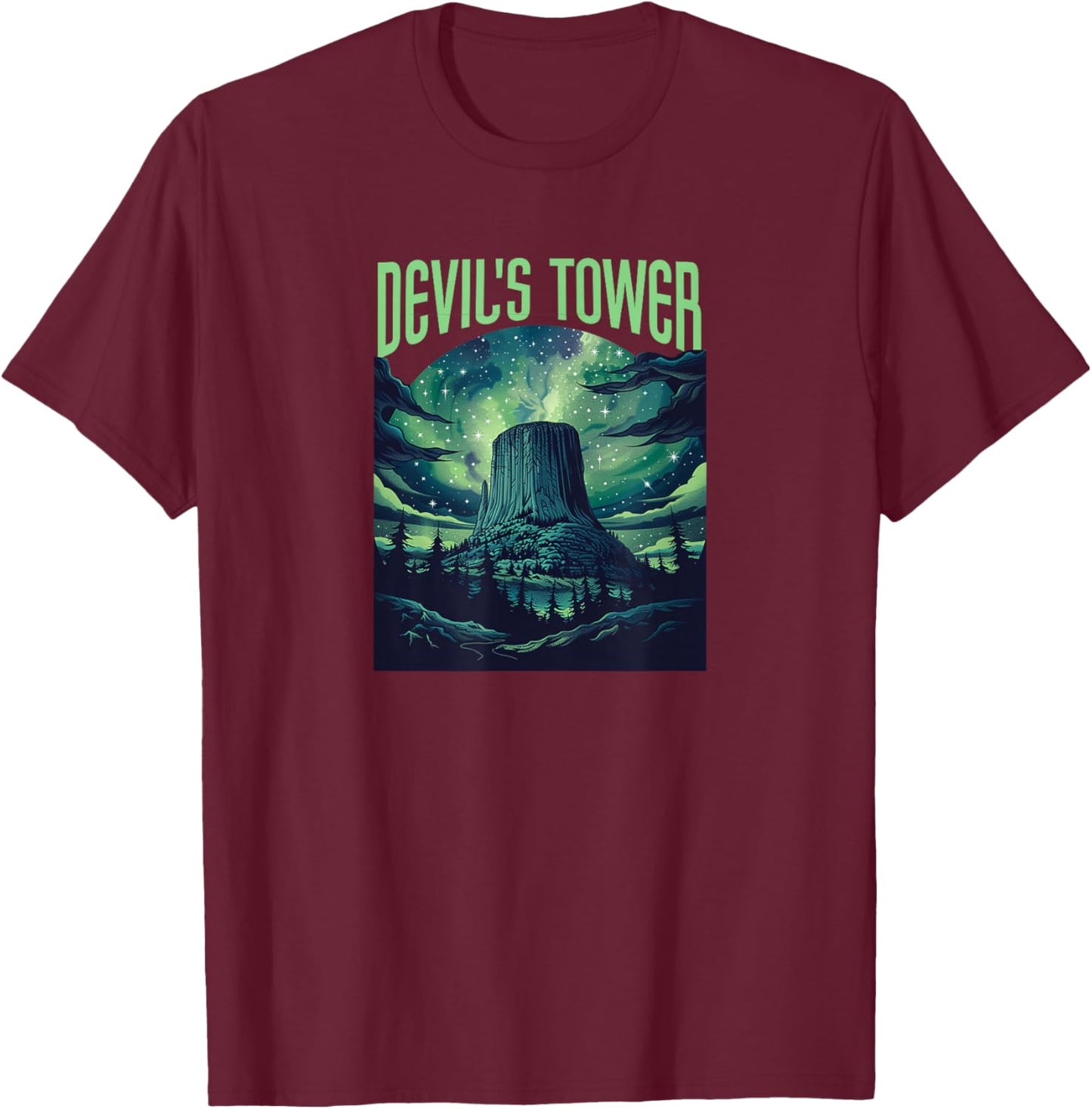 Devils Tower - Devils Tower T-Shirt - T-Shirt | Maroon