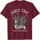 Vintage Girls Trip to Salem Time To Get Wicked Halloween T-Shirt - T-Shirt | Maroon