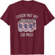Pabst Check Out My Six Pack T-Shirt - T-Shirt | Maroon