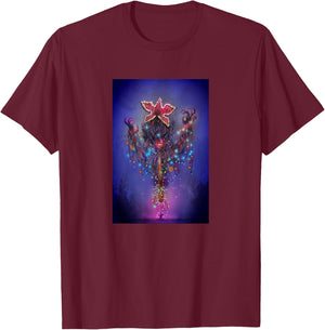 Stranger Things Demogorgon Christmas Lights T-Shirt - T-Shirt | Maroon