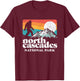 North Cascades National Park Bigfoot Mountains T-Shirt - T-Shirt | Maroon