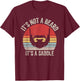 Vintage Retro It's Not A Beard It's A Saddle T-Shirt - T-Shirt | Maroon