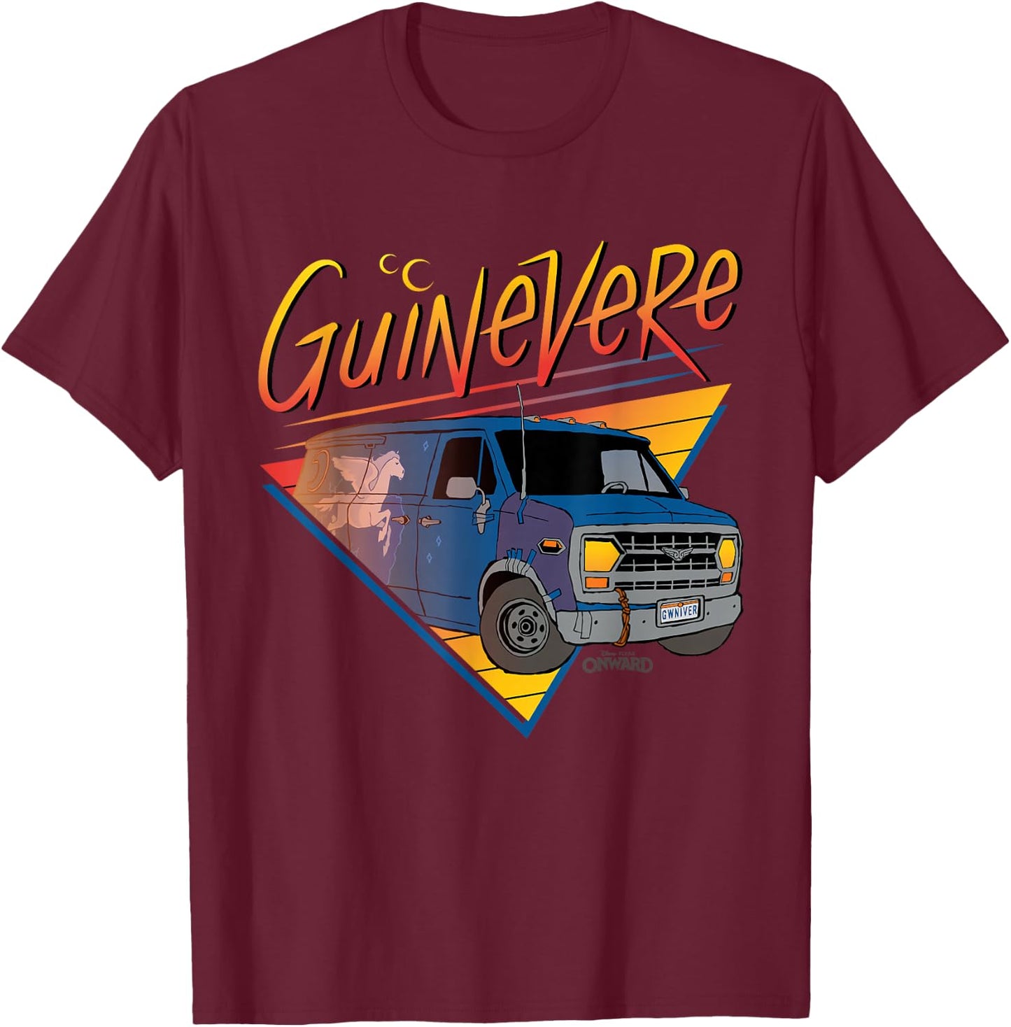 Disney Pixar Onward Van Guinevere T-Shirt - T-Shirt | Maroon
