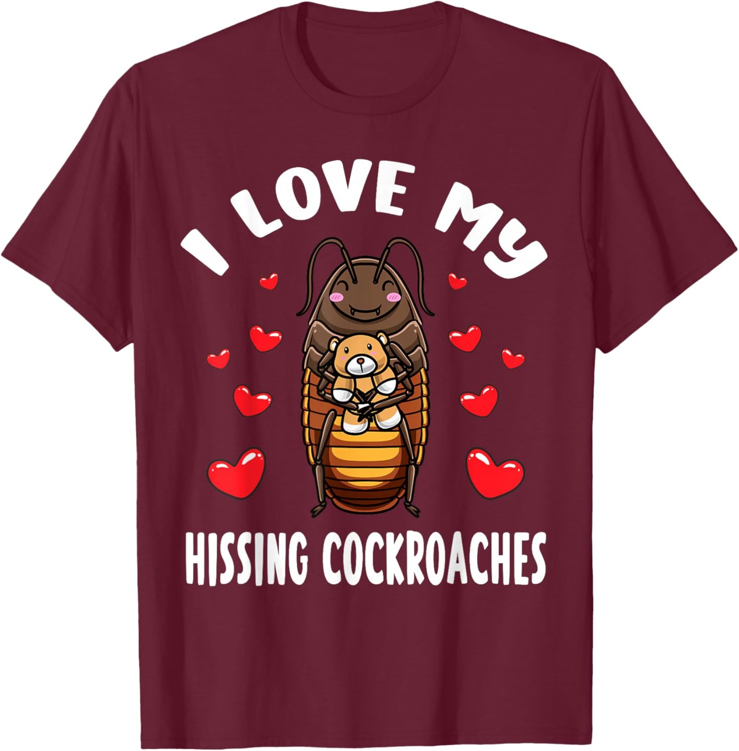 Madagascar Frog Cockroach T-Shirt - T-Shirt | Maroon