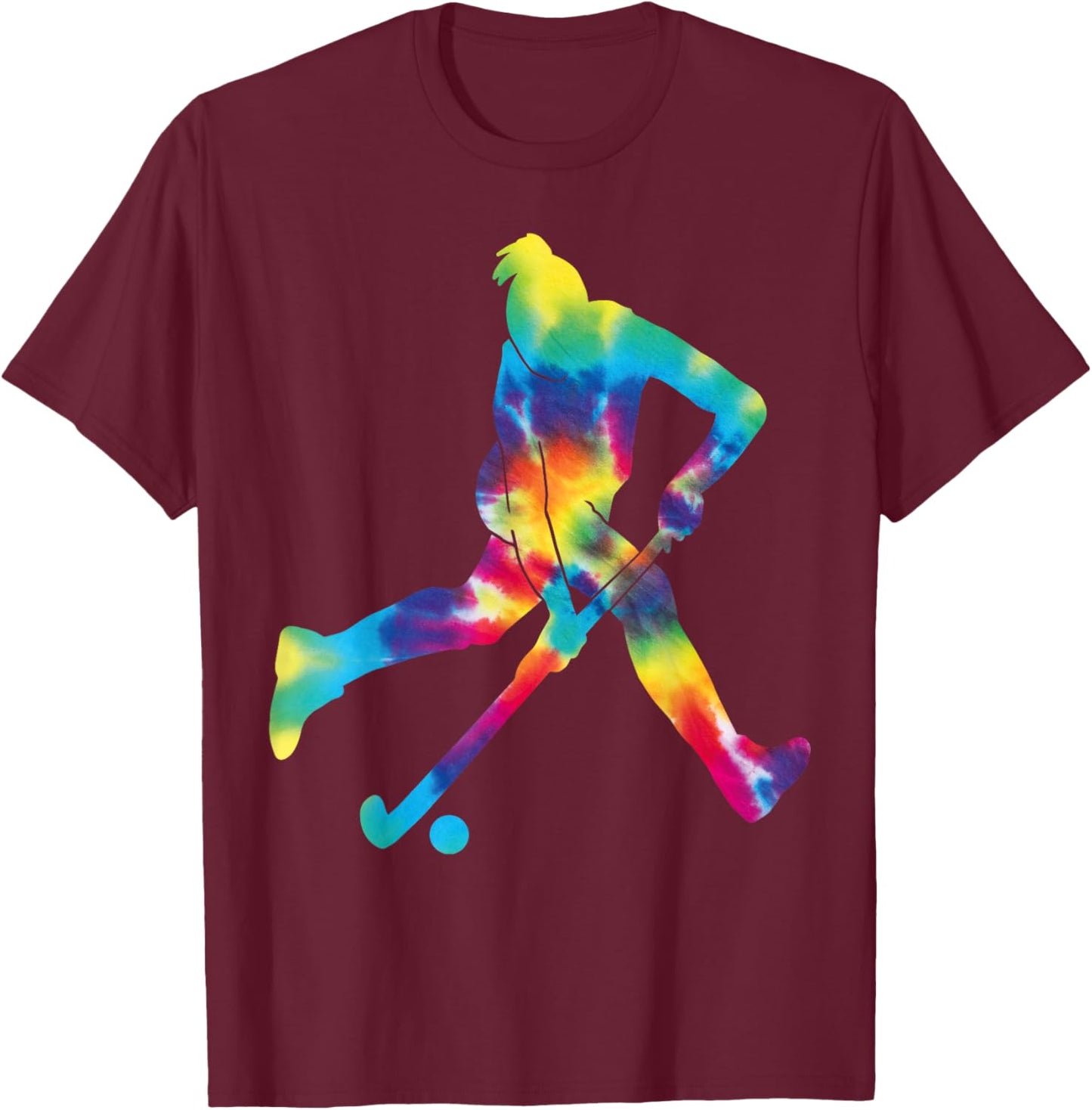 Field Hockey Tie Dye T-Shirt - T-Shirt | Maroon