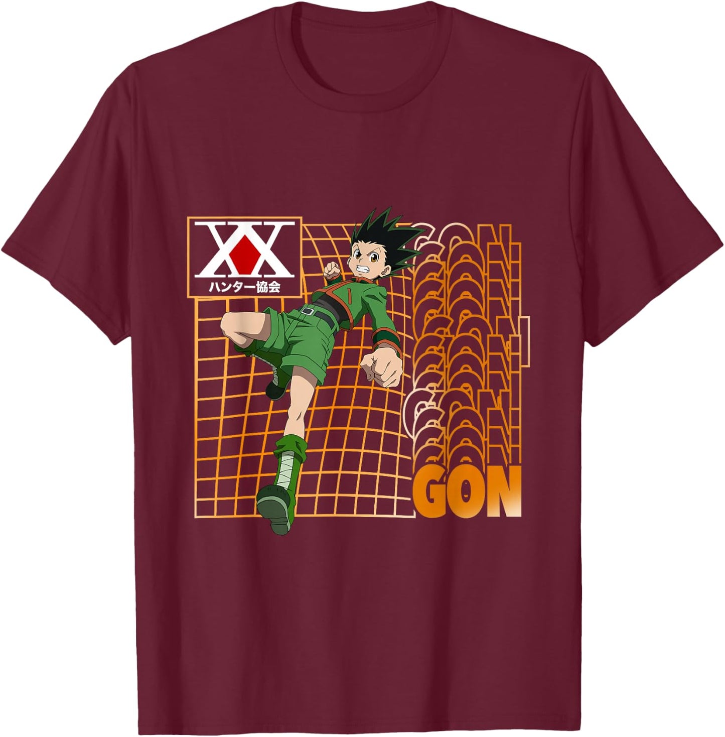 Hunter X Hunter Gon Freecss T-Shirt - T-Shirt | Maroon