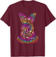 Easter Day Cute Floral Easter Bunny Tie Dye Women Kids Girl T-Shirt - T-Shirt | Maroon