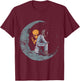 Planets Moon Spaceship Astronaut T-Shirt - T-Shirt | Maroon