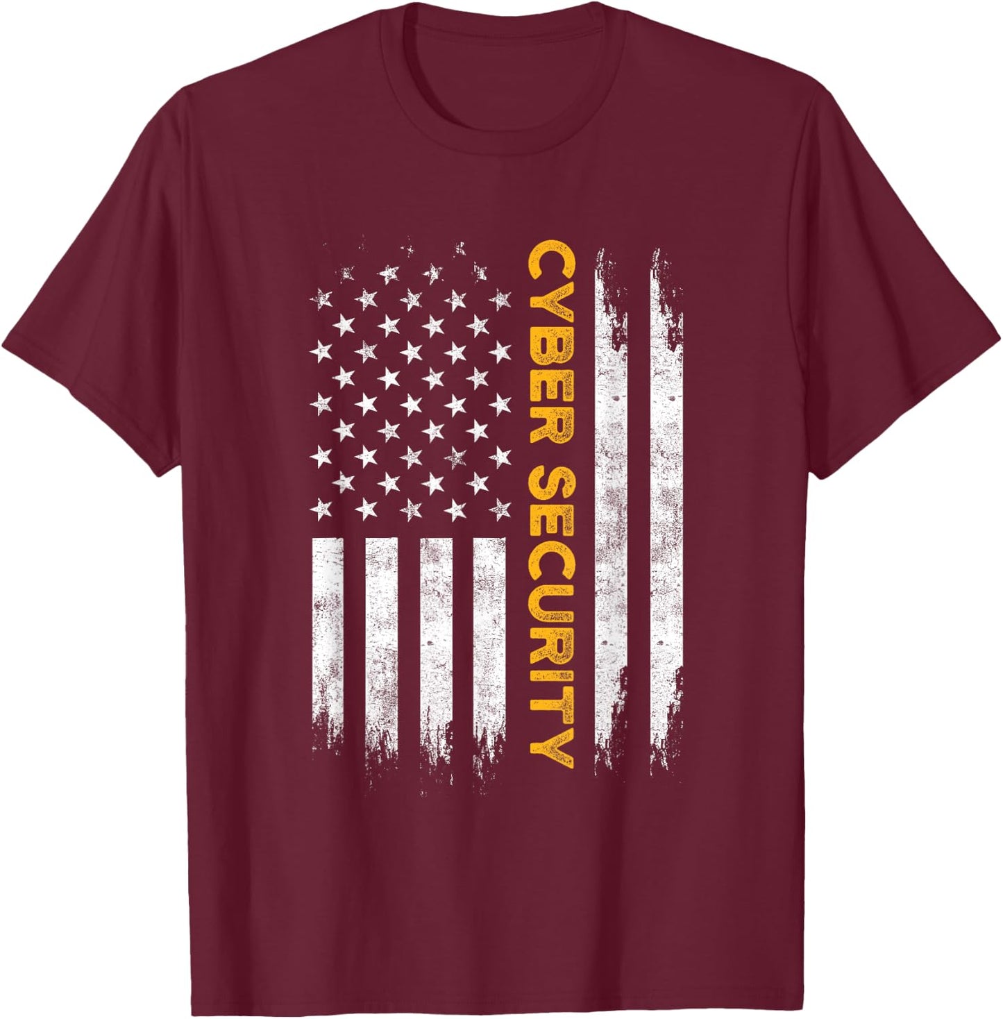 Cybersecurity IT Analyst US Art Certified Tech Security DA1 T-Shirt - T-Shirt | Maroon