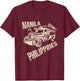 Manila Retro Philippines Jeepney T-Shirt - T-Shirt | Maroon