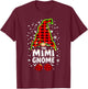 The Mimi Gnome Matching Family Christmas Outfit Group Xmas T-Shirt - T-Shirt | Maroon