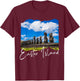 Retro Easter Island T-Shirt - T-Shirt | Maroon