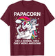 Papacorn Unicorn Dad Like A Normal Papa Only More Awesome T-Shirt - T-Shirt | Maroon
