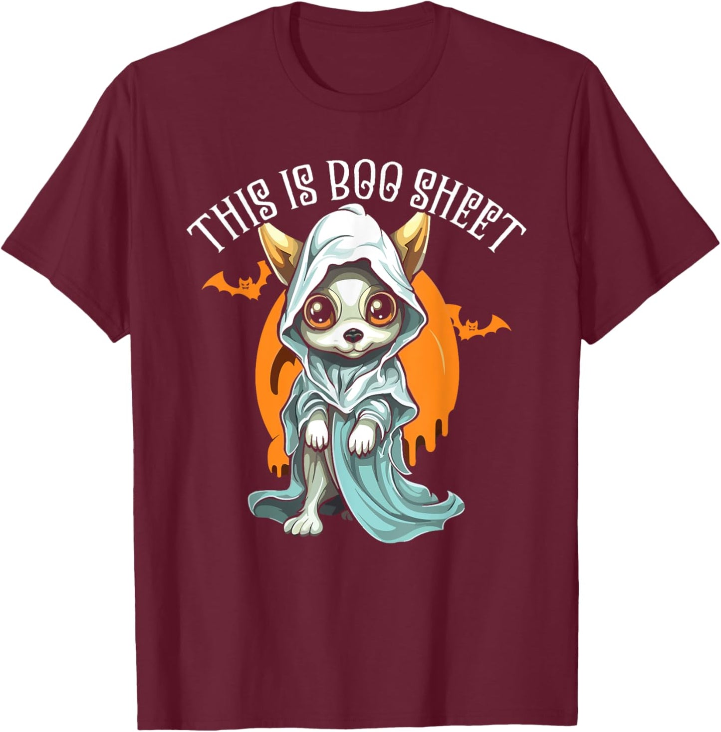 Chihuahua Halloween Puppy Trick Or Treat Spooky Dog Lover T-Shirt - T-Shirt | Maroon