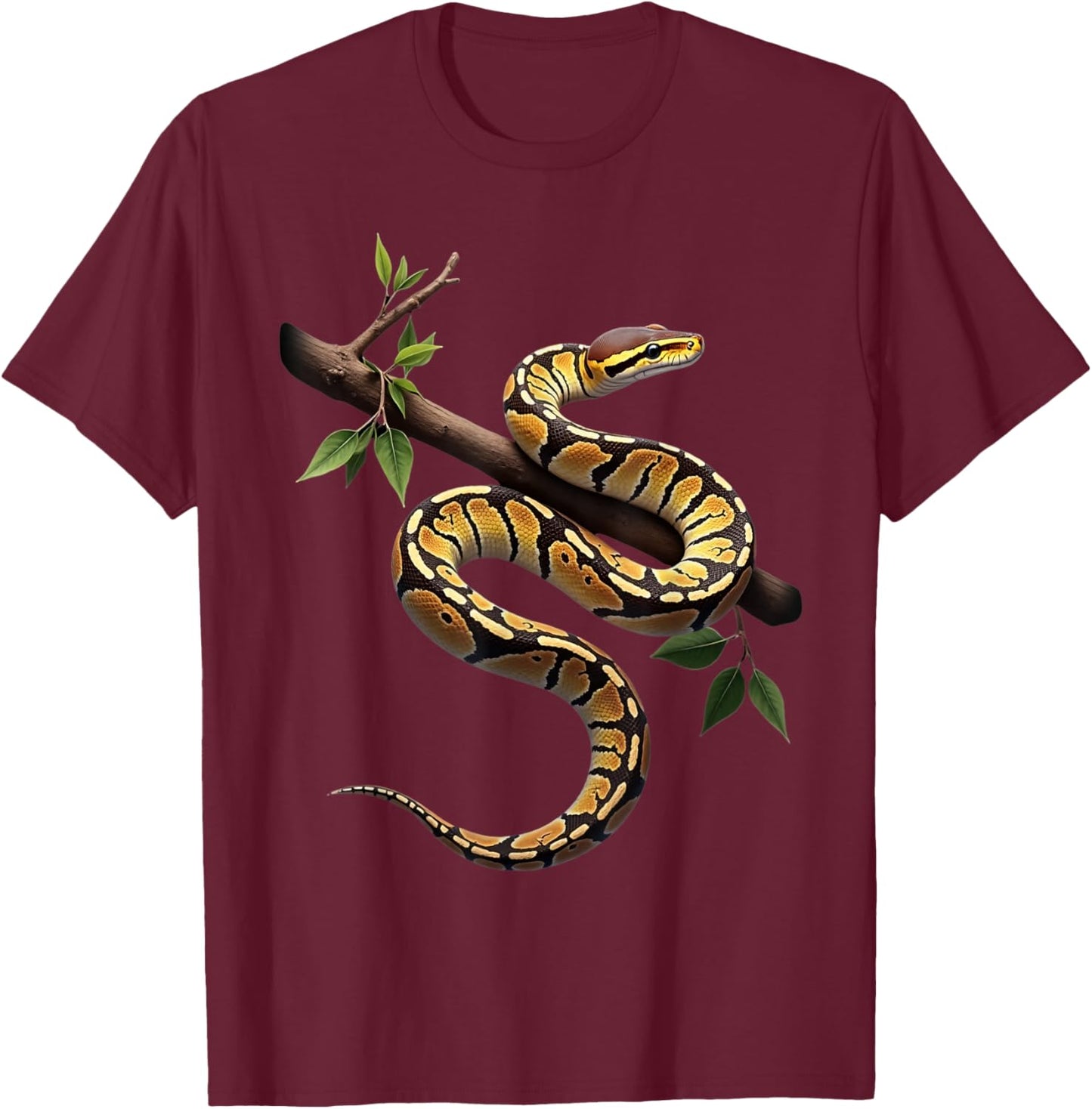Funny King Python Lover Snakes Reptiles Python T-Shirt - T-Shirt | Maroon