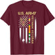 US Army Vietnam Veteran USA Flag Shirt, Veteran Vietnam Army T-Shirt - T-Shirt | Maroon