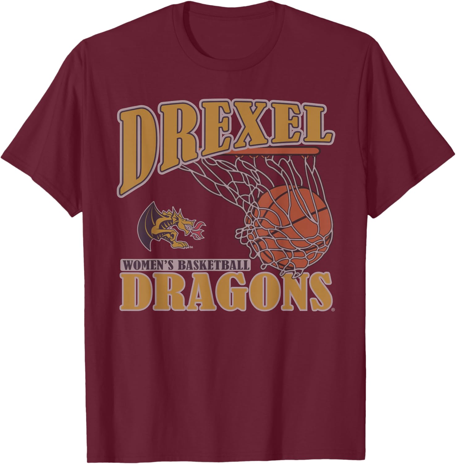 Drexel Dragons Women's Basketball Vintage Lift T-Shirt - T-Shirt | Maroon