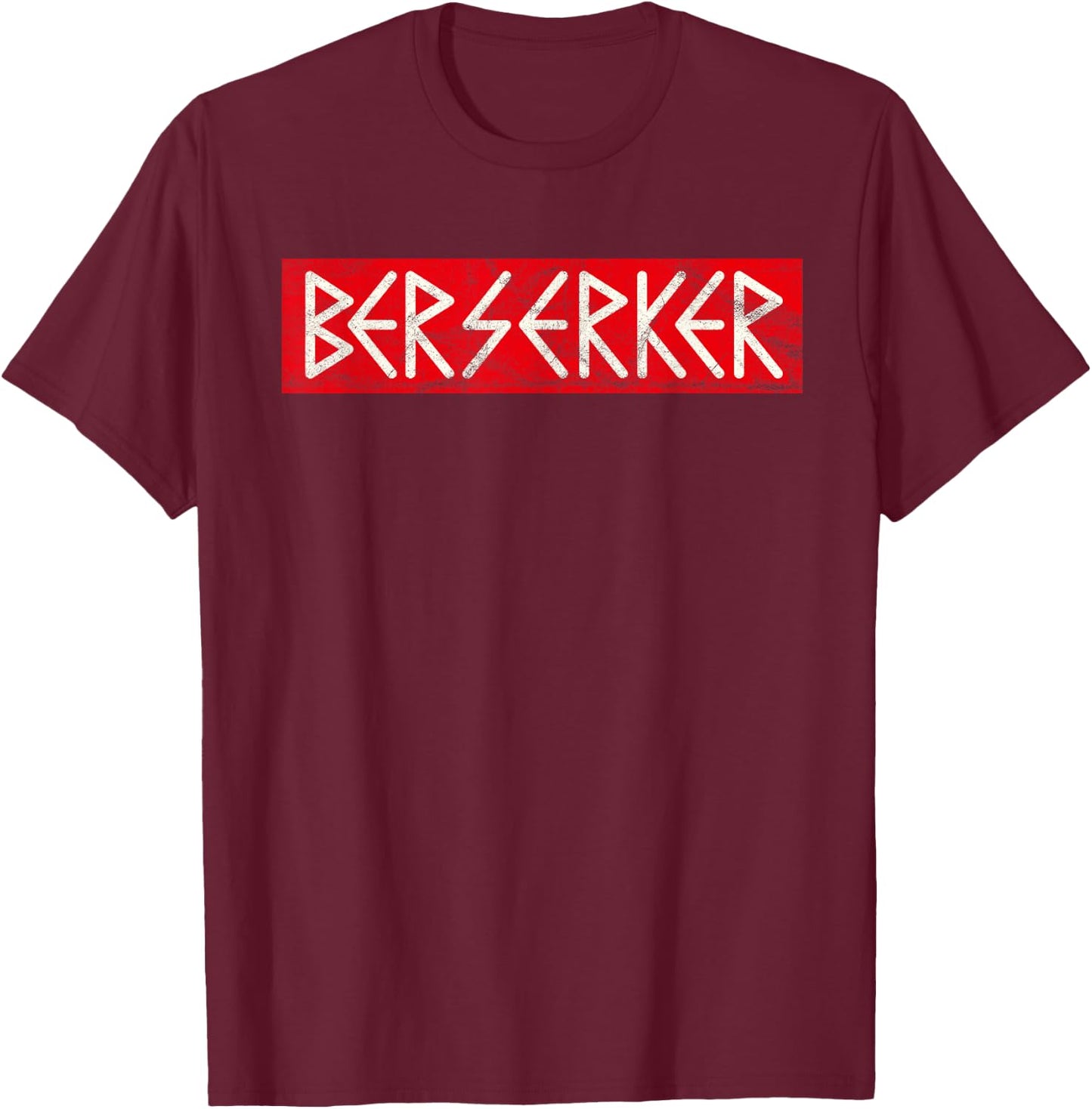 Berserker Viking Odin Thor Valhalla Midgard Vintage Norse T-Shirt - T-Shirt | Maroon