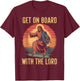 Get On Board With The Lord Christ Skateboarding Jesus Skate T-Shirt - T-Shirt | Maroon