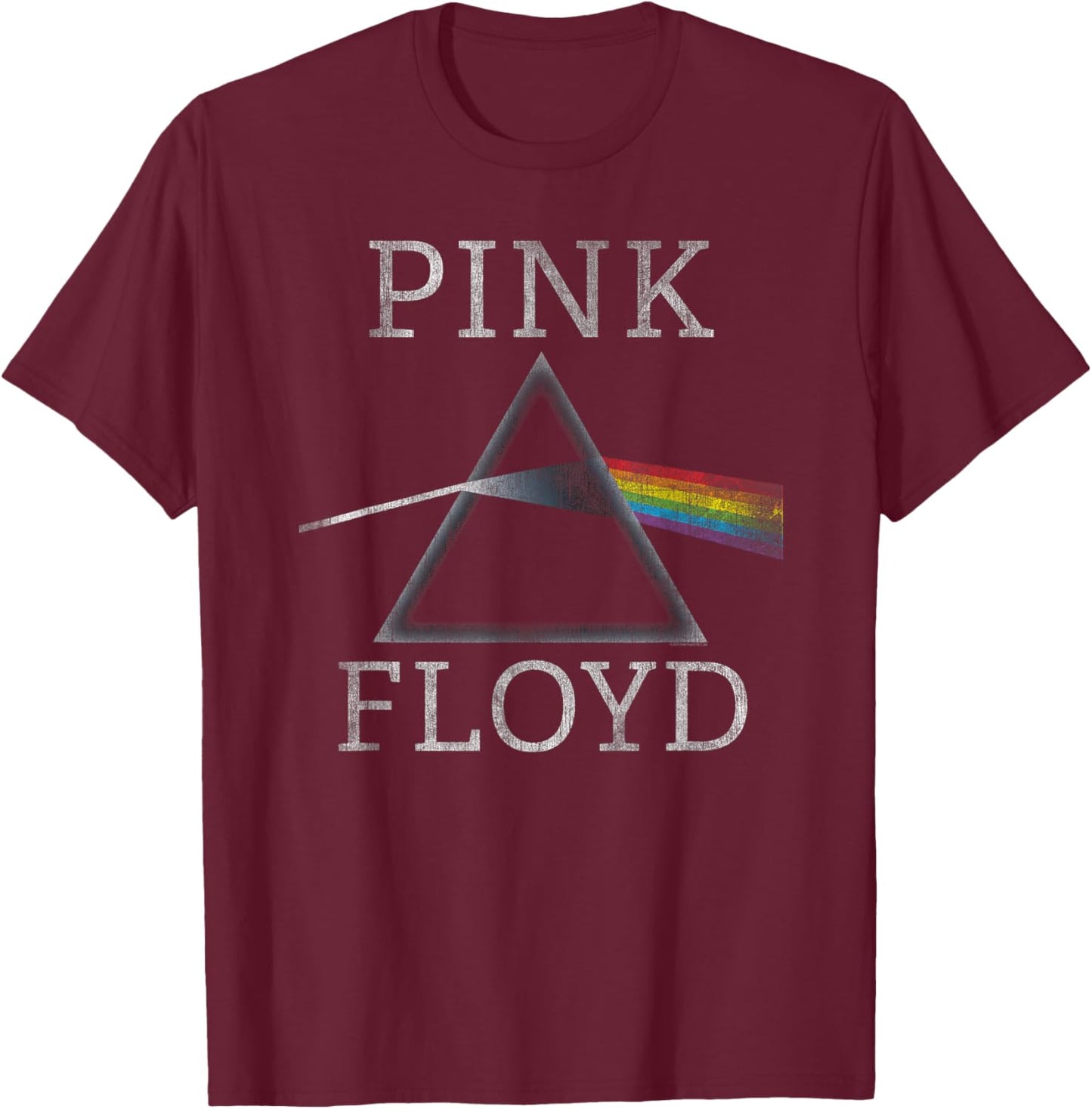 Pink Floyd Dark Side Of The Moon Rock Music Band T-Shirt - T-Shirt | Maroon