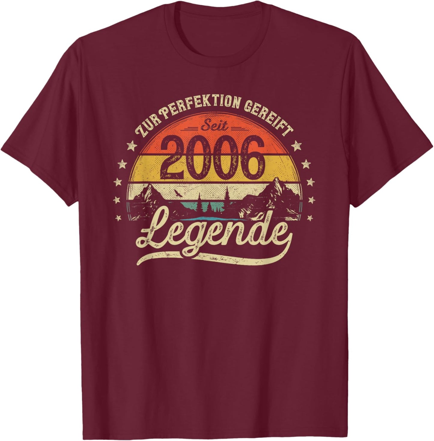 Legende seit 2006 20 Jahre 20. Geburtstag Mann Frau Geschenk T-Shirt - T-Shirt | Maroon