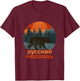 Russian Bear, Russia, Bear, Cyrillic, Retro T-Shirt - T-Shirt | Maroon