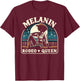 Melanin Rodeo Queen, Country African American Cowgirl T-Shirt - T-Shirt | Maroon