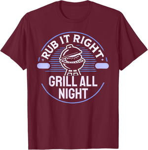Funny BBQ Smoker Meat Smoking Tools Grilling Barbecue T-Shirt - T-Shirt | Maroon