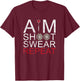 Aim Shoot Swear Repeat Darts Retro Vintage Gift T-Shirt - T-Shirt | Maroon