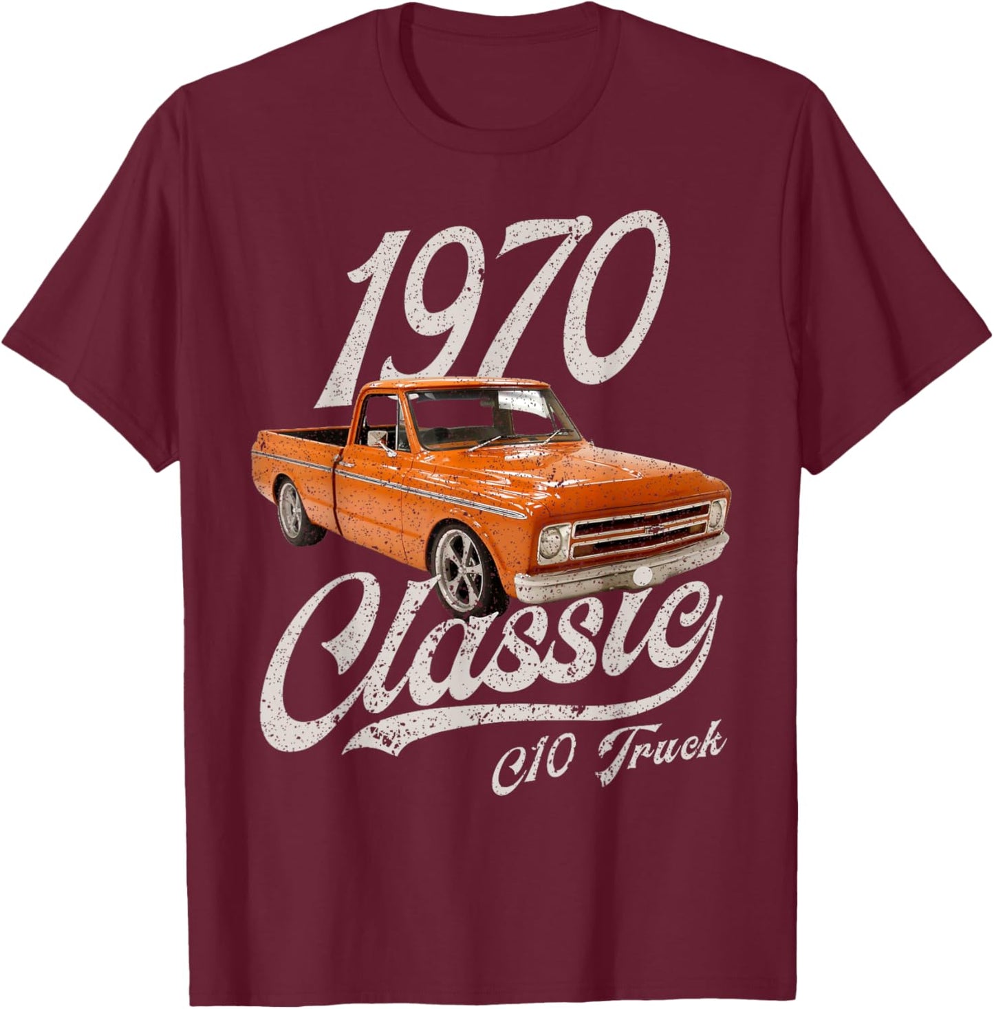 1970 70 C10 Truck T-Shirt - T-Shirt | Maroon