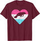 Retro Vintage Manatee Gift or Girls T-Shirt - T-Shirt | Maroon