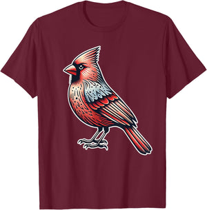 Cardinal Bird T-Shirt - T-Shirt | Maroon