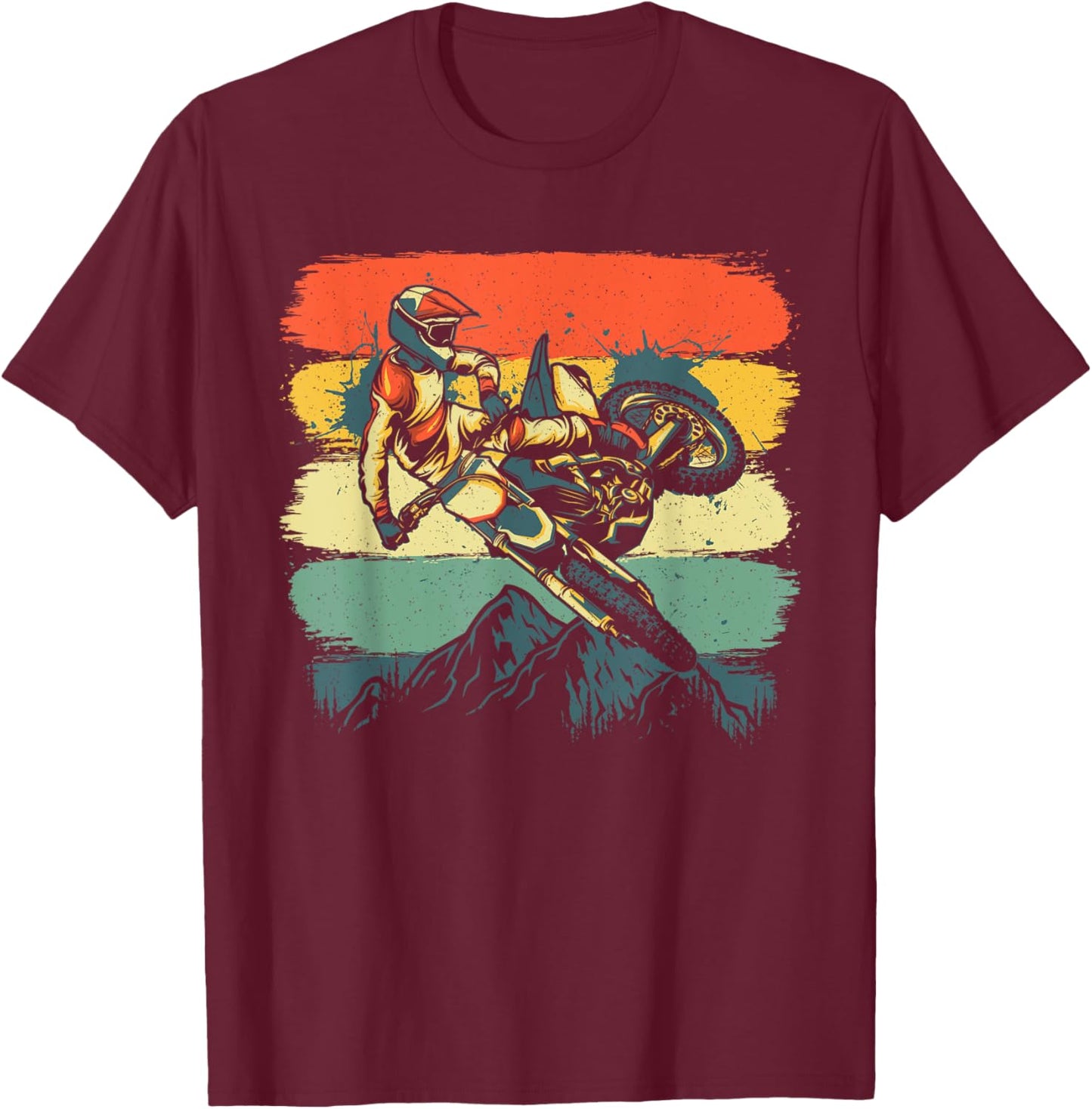 Funny Dirt Bike Women Kids Dirtbike Motorbike Lovers T-Shirt - T-Shirt | Maroon