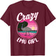 Crazy Emu Girl T-Shirt - T-Shirt | Maroon