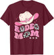 Rodeo Mom Pink CowGirl 1St Birthday Family Matching T-Shirt - T-Shirt | Maroon