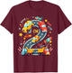 2 Year Old Birthday Boy Party Truck Car Transportation Kids T-Shirt - T-Shirt | Maroon