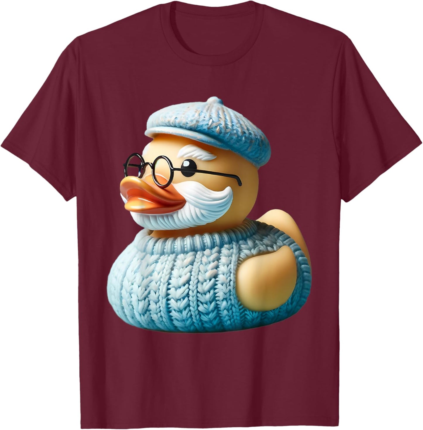 Grandpa Rubber Duck Grandfather Duckie Father's Day T-Shirt - T-Shirt | Maroon