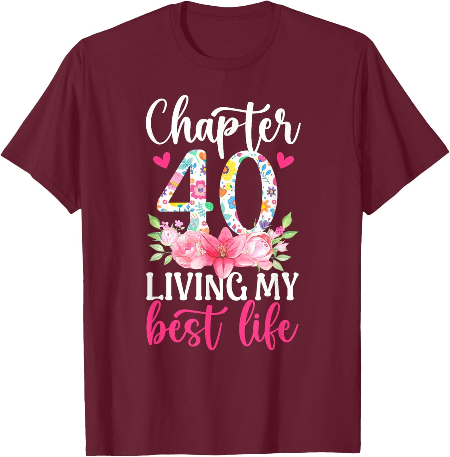 Chapter 40 Year Old 40th Birthday It's My 40th Bday T-Shirt - T-Shirt | Maroon