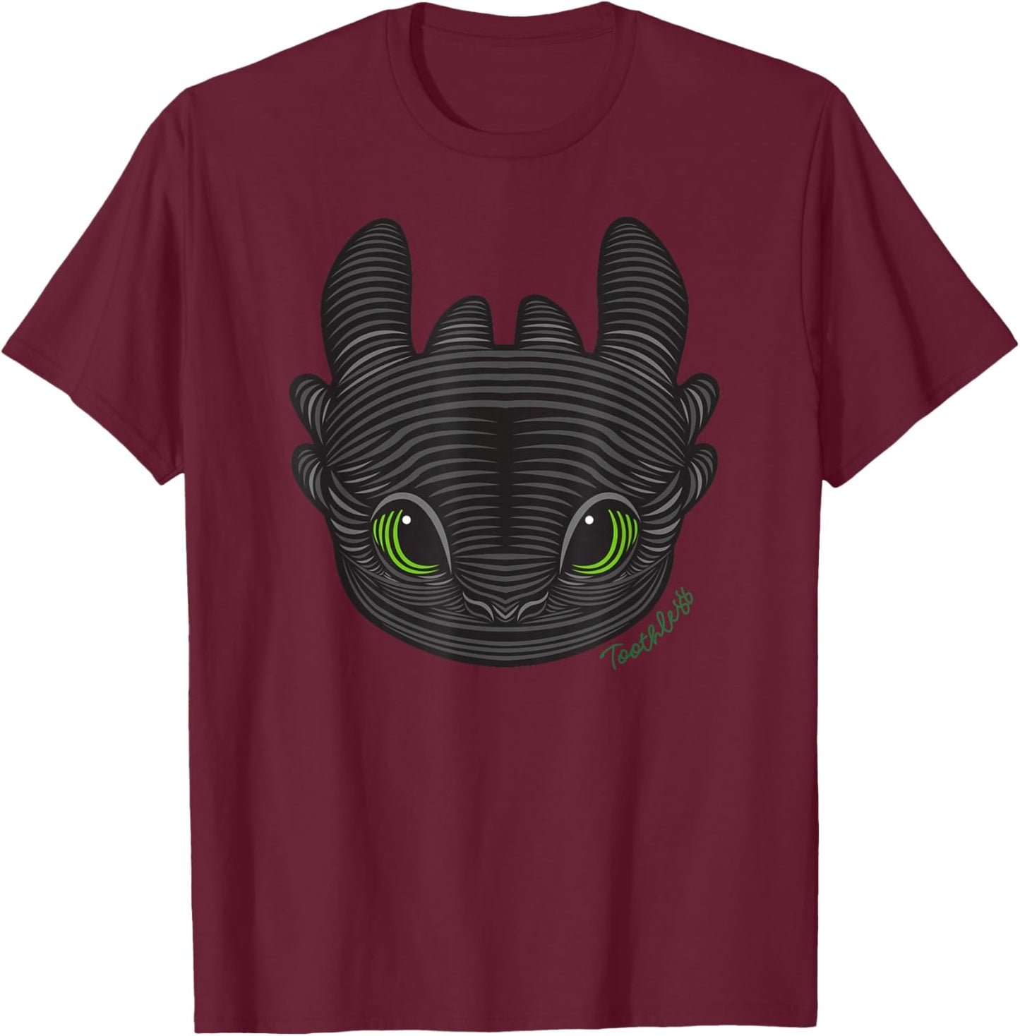 How to Train Your Dragon 3 Toothless Shirt T-Shirt - T-Shirt | Maroon