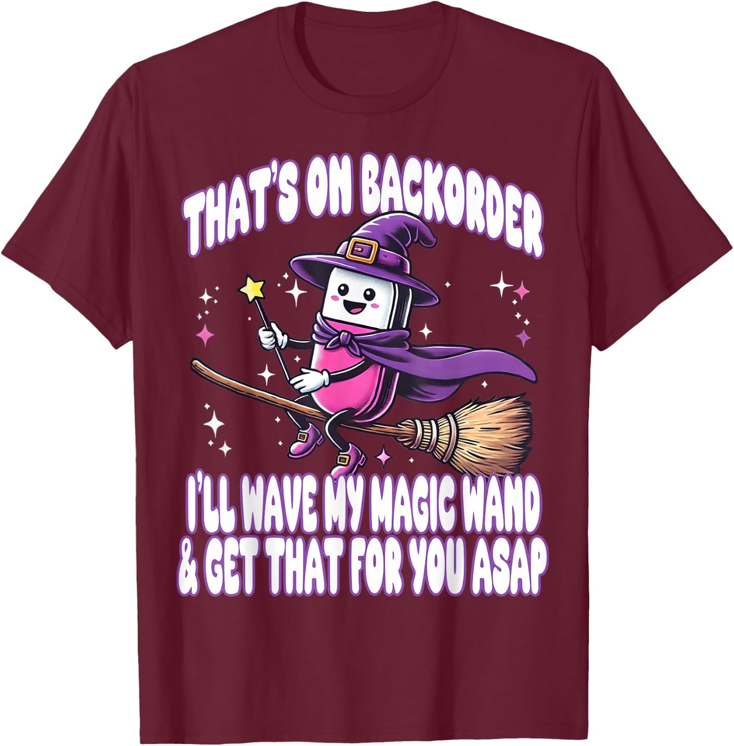 Pharmacy Halloween Pharmacist Tech Technician PharmD Funny T-Shirt - T-Shirt | Maroon