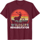 Vinatge Animal Wildlife Rehabilitator Rehabilitation Rescue T-Shirt - T-Shirt | Maroon