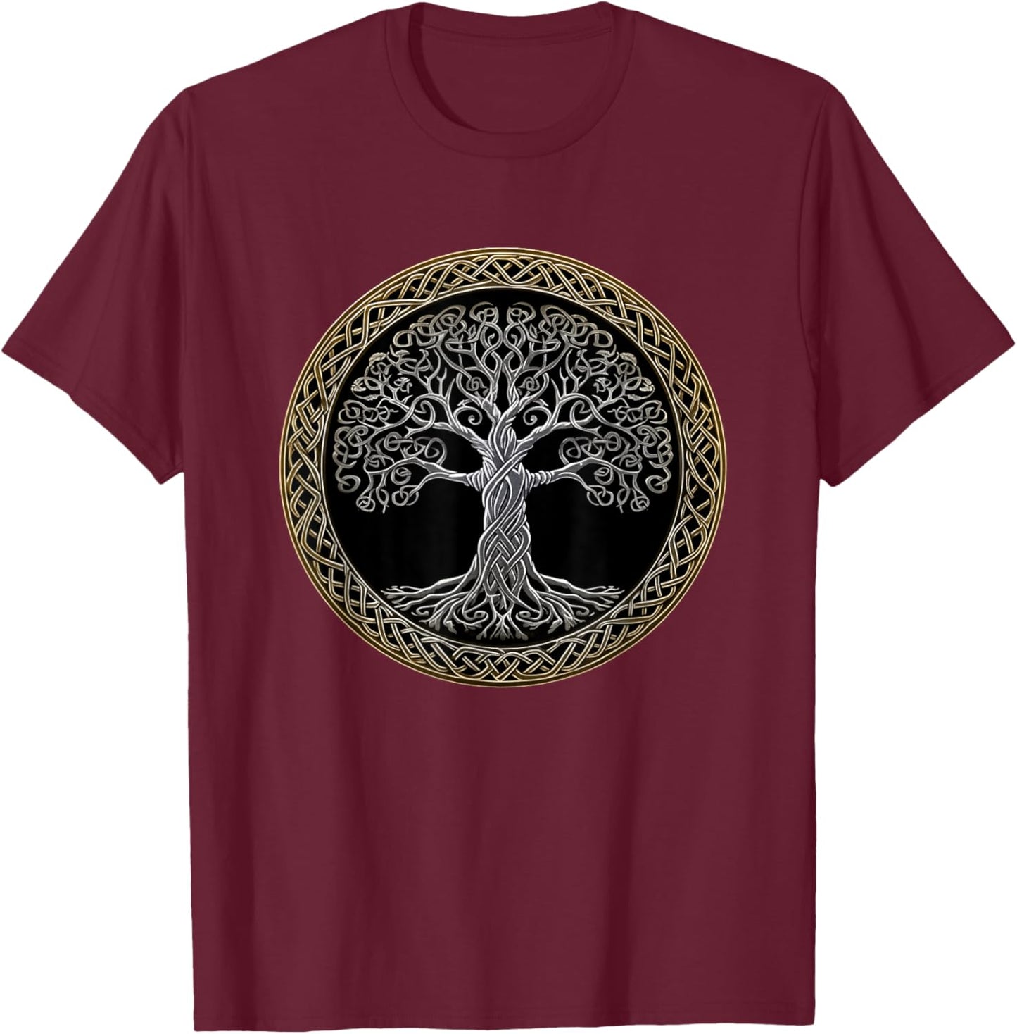 Viking Symbol I Gifts & Clothing I Star Park Trend Celtic tree of life, Yggdrasil, norse mythology, world tree , Small T-Shirt - T-Shirt | Maroon