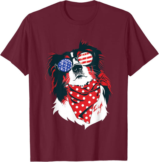 Australian Shepherd 4th of July Shirt Aussie Mom T-Shirt - T-Shirt | Maroon