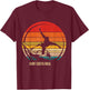 Vintage Surf Costa Rica Retro Surfer Surfing T-Shirt - T-Shirt | Maroon