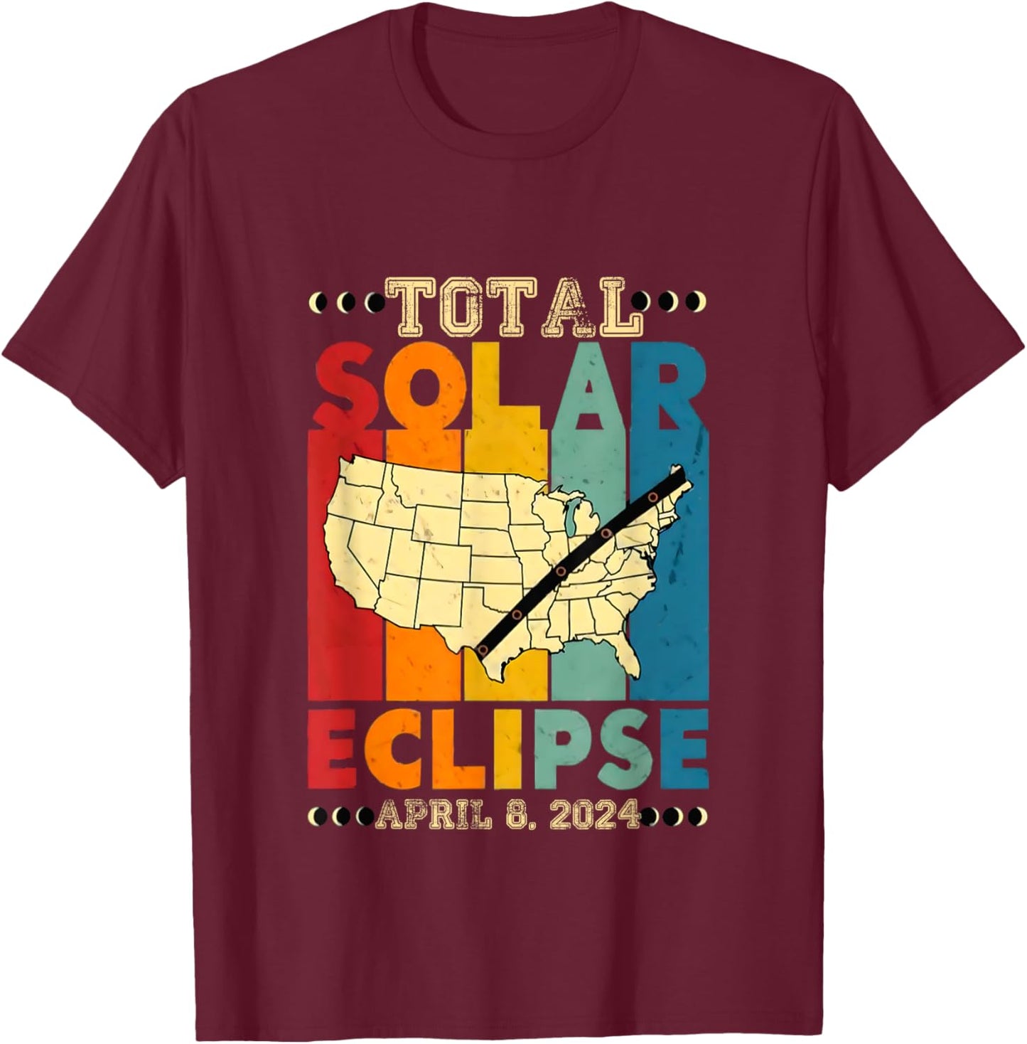 Love eclipse Women Shirt eclipse Lovers for kids girls men T-Shirt - T-Shirt | Maroon
