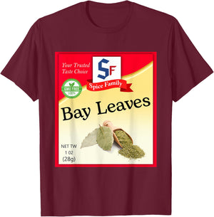 Bay Leaves Condiment Costume Holiday Spice Costumes T-Shirt - T-Shirt | Maroon