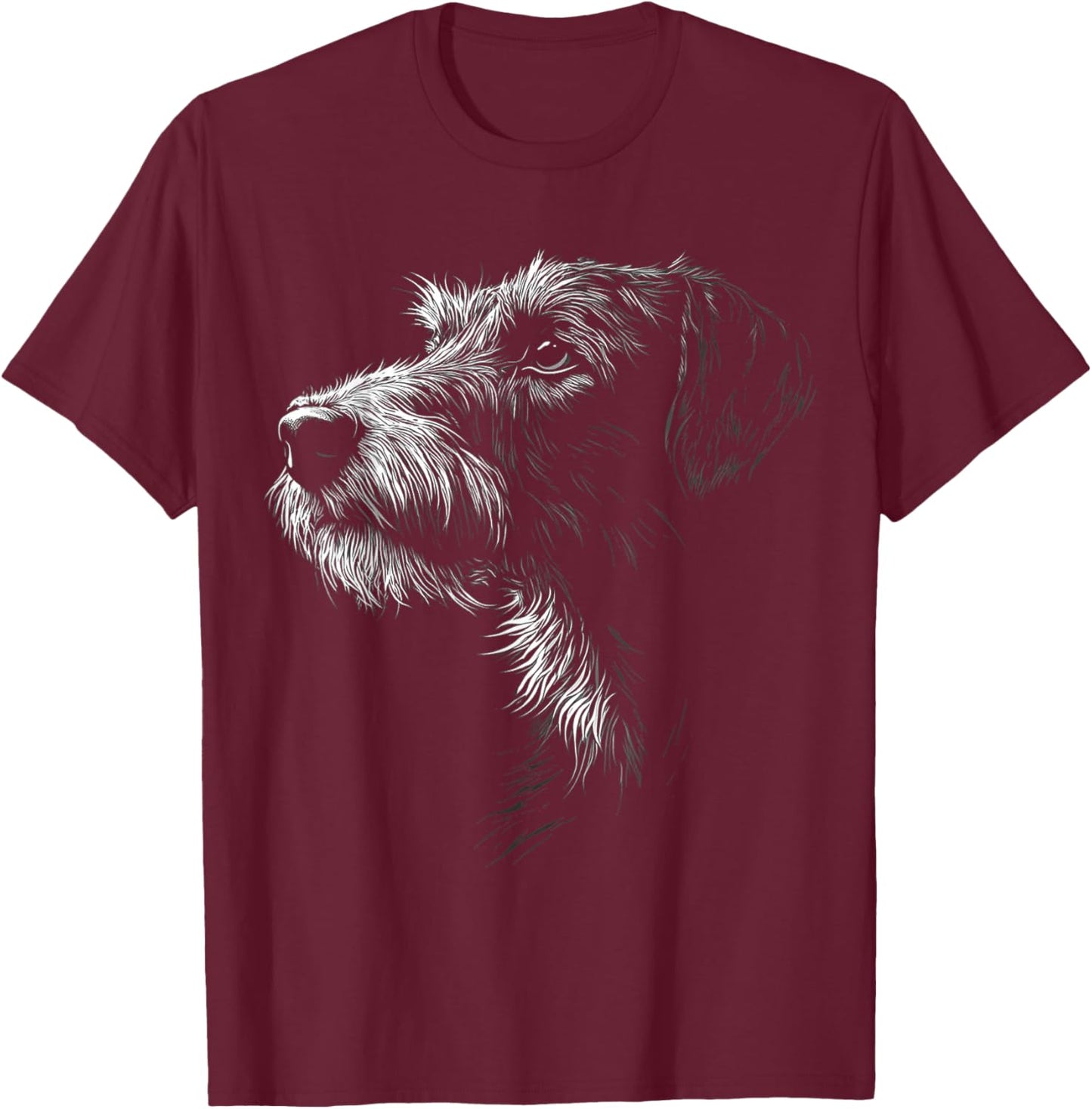 Irish Greyhound Dog Graphic Pet T-Shirt - T-Shirt | Maroon