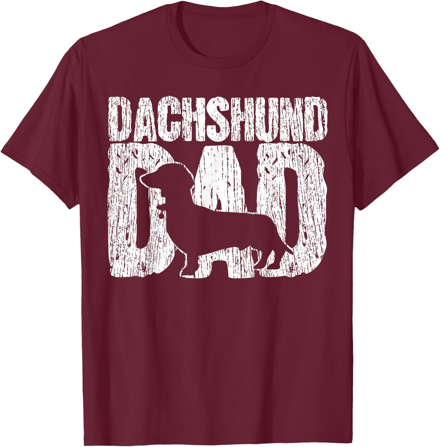 Dachshund, Father Viennese Father's Day Vintage Gift T-Shirt - T-Shirt | Maroon