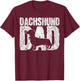 Dachshund, Father Viennese Father's Day Vintage Gift T-Shirt - T-Shirt | Maroon