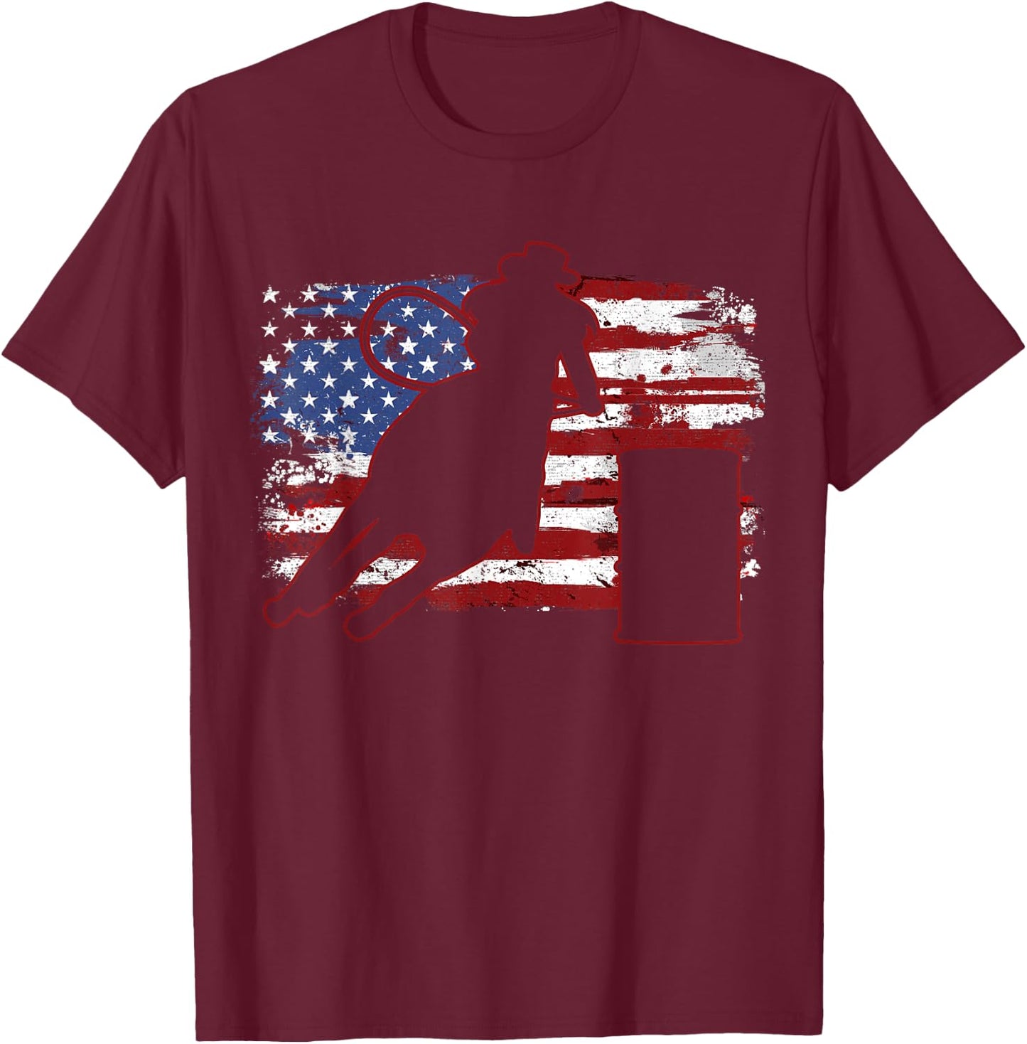 Barrel Racing Gift T-Shirt - T-Shirt | Maroon